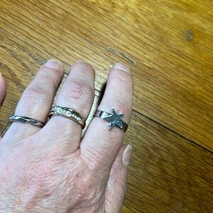 3/$25 Stainless Steel Star Ring